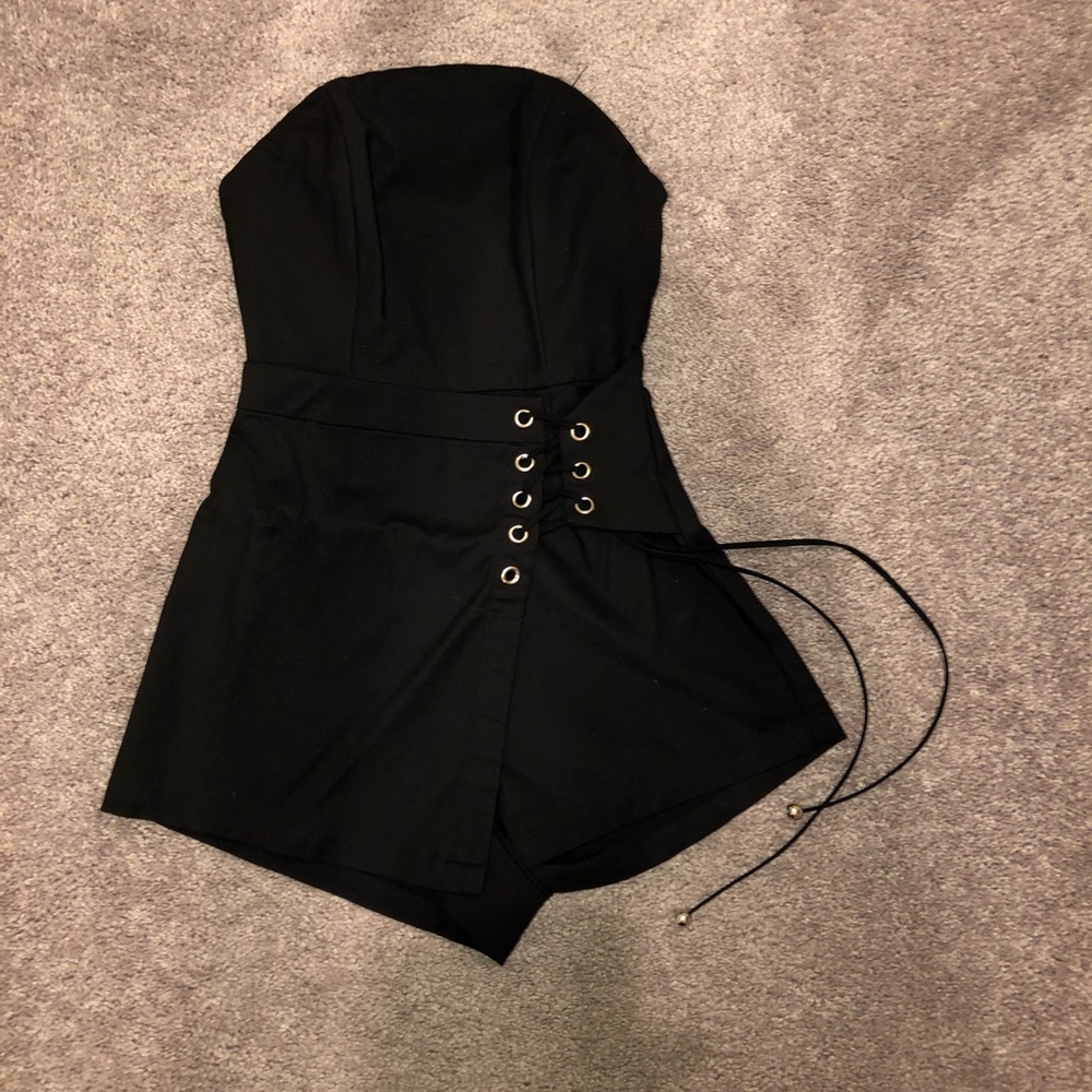 Joyce Side Lace Romper From BY THE WAY